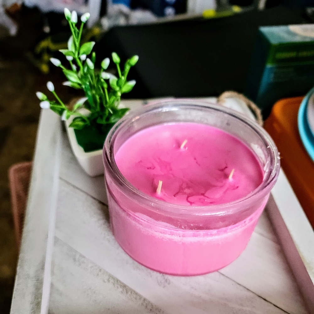 Pomegranate soy wax candle